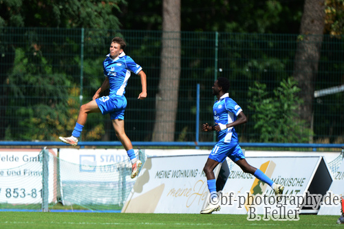 Jubel RSV, Ludwigsfelder FC - RSV Eintracht 1949, Landespokal 2, Runde, Saison 26/27, Fussball, 05.09.2026, Ludwigsfelde, Foto: Benjamin Feller