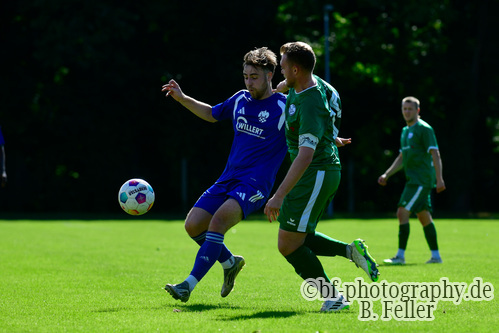 Niklas Witt (l. Trebbin), Fabian Benjamin Kracht (r. Falkensee), VfB Trebbin - SV Falkensee Finkenkrug, Landespokal 2, Runde, Saison 26/27, Fussball, 05.09.2026, Trebbin, Foto: Benjamin Feller