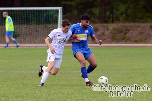 Lars Ballerst&auml;dt (l. Ruhlsdorf), Ali Hoseini (r. RSV), RSV Eintracht 1949 U23 - SV Ruhlsdorf, Kreisoberliga, 3. Spieltag, Saison 26/27, Fussball, 13.09.2026, Stahnsdorf, Foto: Benjamin Feller
