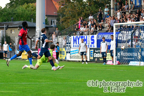Jubel RSV, SV Babelsberg 03 - RSV Eintracht 1949, Regionalliga Nordost, 5. Spieltag, Saison 26/27, Fussball, 14.08.2026, Potsdam, Foto: Benjamin Feller