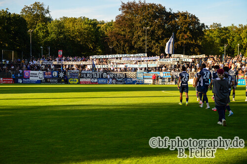Protestaktion fuer die Regionalliga Reform, SV Babelsberg 03 - RSV Eintracht 1949, Regionalliga Nordost, 5. Spieltag, Saison 26/27, Fussball, 14.08.2026, Potsdam, Foto: Benjamin Feller