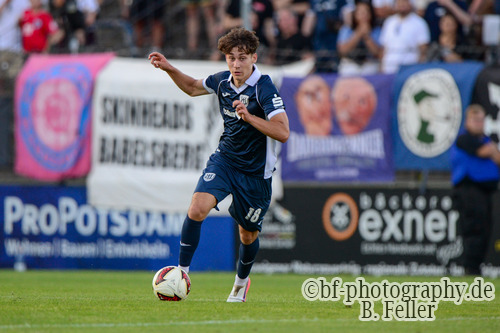 Amadeus Ebel (Babelsberg), SV Babelsberg 03 - RSV Eintracht 1949, Regionalliga Nordost, 5. Spieltag, Saison 26/27, Fussball, 14.08.2026, Potsdam, Foto: Benjamin Feller