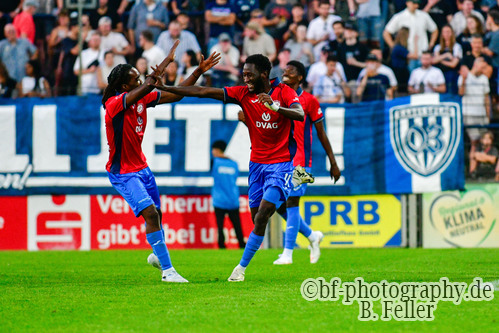 Jubel RSV, Babelsberg 03 - RSV Eintracht 1949, Regionalliga Nordost, 5. Spieltag, Saison 26/27, Fussball, 14.08.2026, Potsdam, Foto: Benjamin Feller