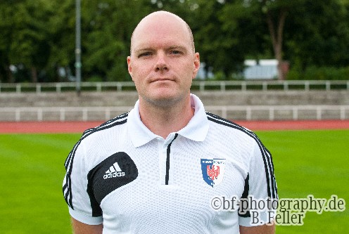 Co Trainer Michael Pasche, Mannschaftsfoto Potsdamer Kickers, Saison 2015/2016,  Foto: Benjamin Feller
