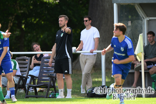 Norman Ray Sauer (Trainer Golm), SG Gruen Weiss Golm - SG Saarmund, 1. Spieltag, Landesklasse West, Saison 26/27, Fussball, 29.08.2026, Golm, Foto: Benjamin Feller