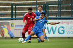 Yasin Dag (l. Ludwigsfelde), Ernes Smailovic (r. RSV), Ludwigsfelder FC - RSV Eintracht 1949, Landespokal 2, Runde, Saison 26/27, Fussball, 05.09.2026, Ludwigsfelde, Foto: Benjamin Feller