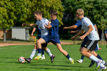 Ben Vetter (l. Fortuna), Moritz Elias Kambach (r. Hennigsdorf), Fortuna Babelsberg - FC 98 Hennigsdorf, Landesliga, 2. Spieltag, Saison 26/27, Fussball, 12.09.2026, Potsdam, Foto: Benjamin Feller