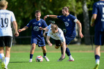 Sascha Mett (l. Hennigsdorf), John Lukas Schmidt (m. Fortuna), Sven Donnerhaak (r. Hennigsdorf), Fortuna Babelsberg - FC 98 Hennigsdorf, Landesliga, 2. Spieltag, Saison 26/27, Fussball, 12.09.2026, Potsdam, Foto: Benjamin Feller