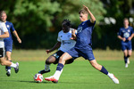 Junior Kalubi Kalonji (l. Fortuna), Ben Schulze (r. Hennigsdorf), Fortuna Babelsberg - FC 98 Hennigsdorf, Landesliga, 2. Spieltag, Saison 26/27, Fussball, 12.09.2026, Potsdam, Foto: Benjamin Feller