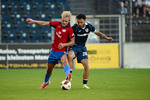 Jules Hasenberg (l. RSV), Theo Ogbidi (r. Babelsberg), SV Babelsberg 03 - RSV Eintracht 1949, Regionalliga Nordost, 5. Spieltag, Saison 26/27, Fussball, 14.08.2026, Potsdam, Foto: Benjamin Feller