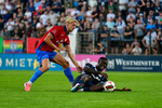 Jules Hasenberg (l. RSV), Charles Jesaja Hermann (r. Babelsberg), Babelsberg 03 - RSV Eintracht 1949, Regionalliga Nordost, 5. Spieltag, Saison 26/27, Fussball, 14.08.2026, Potsdam, Foto: Benjamin Feller