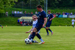 Paul Katerbau (l. Saarmund), Matti M&uuml;ggenburg (r. Michendorf), SG Saarmund - SG Michendorf, Landesklasse West, 28. Spieltag, Saison 24/25, Fussball, 31.05.2025, Saarmund, Foto: Benjamin Feller