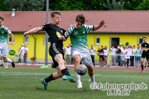 Ragnar Wiegert (l. Teltow), Max Leon Wolff (r. Golm), United Teltow - Gr&uuml;n Wei&szlig; Golm II, Kreisliga B, 29. Spieltag, 07.06.2026, Fussball, Teltow, Foto: Benjamin Feller