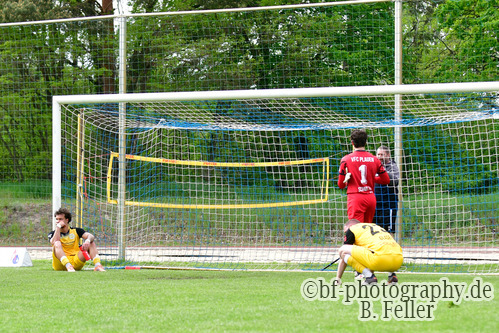 Plauen am Boden, RSV Eintracht 1949 - VFC Plauen, 28. Spieltag, Oberliga S&uuml;d, Saison 25/26, Fussball, 09.05.2026, Stahnsdorf, Foto: Benjamin Feller