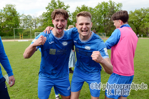 Jubel RSV, RSV Eintracht 1949 - VFC Plauen, 28. Spieltag, Oberliga S&uuml;d, Saison 25/26, Fussball, 09.05.2026, Stahnsdorf, Foto: Benjamin Feller