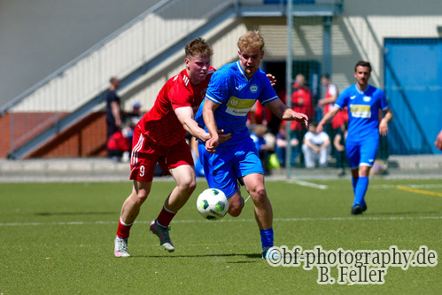 Devin Krenzlin (l. Ketzin), Jannis Oberbarnscheidt (r. RSV), RSV Eintracht 1949 U23 - FSV Ketzin-Falkenrehde, Kreisoberliga, 27. SPieltag, Saison 25/26, 17.05.2026, Fussball, Stahnsdorf, Foto: Benjamin Feller