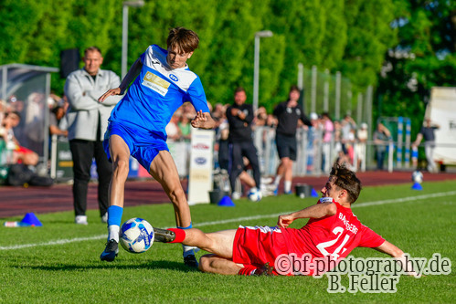 Luca Mahler (l. RSV), Jannes Latzke (r. Babelsberg),  RSV Eintracht 1949 U19 - SV Babelsberg 03 U19, Oberer FLB Landespokal A-Junioren, Finale, 27.05.2026, Fussball, Stahnsdorf, Foto: Benjamin Feller