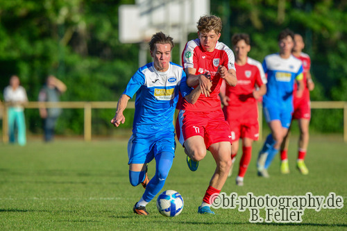 Theodor Wiesner (l. RSV), Noah Salaske (r. Babelsberg), RSV Eintracht 1949 U19 - SV Babelsberg 03 U19, Oberer FLB Landespokal A-Junioren, Finale, 27.05.2026, Fussball, Stahnsdorf, Foto: Benjamin Feller
