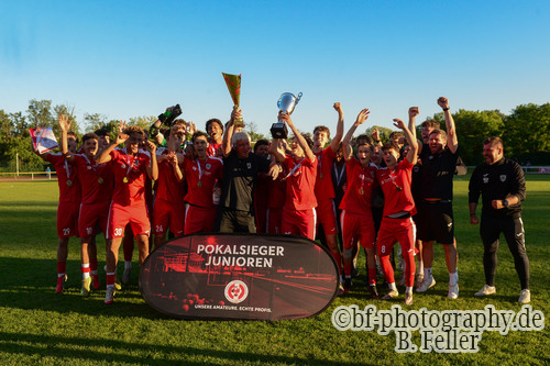 Jubel Babelsberg, RSV Eintracht 1949 U19 - SV Babelsberg 03 U19, Oberer FLB Landespokal A-Junioren, Finale, 27.05.2026, Fussball, Stahnsdorf, Foto: Benjamin Feller