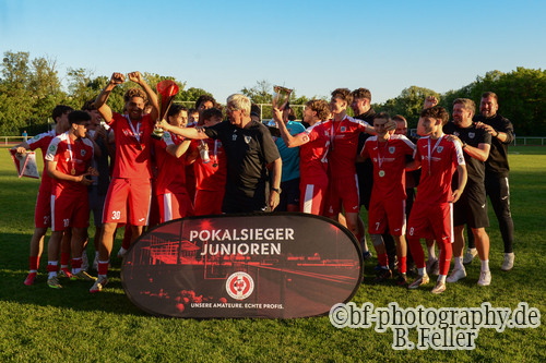 Jubel Babelsberg, RSV Eintracht 1949 U19 - SV Babelsberg 03 U19, Oberer FLB Landespokal A-Junioren, Finale, 27.05.2026, Fussball, Stahnsdorf, Foto: Benjamin Feller