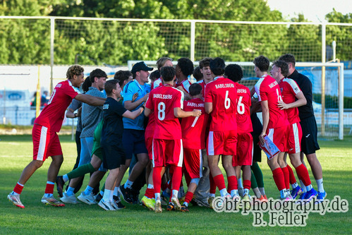 Jubel Babelsberg, RSV Eintracht 1949 U19 - SV Babelsberg 03 U19, Oberer FLB Landespokal A-Junioren, Finale, 27.05.2026, Fussball, Stahnsdorf, Foto: Benjamin Feller