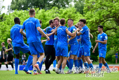 RSV Eintracht - SC Freital, Jubel nach dem Spiel, Meisterfeier und Aufstieg, Oberliga S&uuml;d, Saison 25/26, Fussball, 30.05.2026, Stahnsdorf, Foto: Benjamin Feller