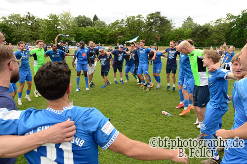 RSV Eintracht - SC Freital, Jubel nach dem Spiel, Meisterfeier und Aufstieg, Oberliga S&uuml;d, Saison 25/26, Fussball, 30.05.2026, Stahnsdorf, Foto: Benjamin Feller