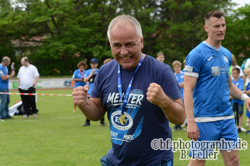RSV Eintracht - SC Freital, Jubel nach dem Spiel, Meisterfeier und Aufstieg, Oberliga S&uuml;d, Saison 25/26, Fussball, 30.05.2026, Stahnsdorf, Foto: Benjamin Feller
