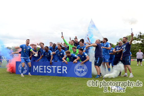 RSV Eintracht - SC Freital, Jubel nach dem Spiel, Meisterfeier und Aufstieg, Oberliga S&uuml;d, Saison 25/26, Fussball, 30.05.2026, Stahnsdorf, Foto: Benjamin Feller