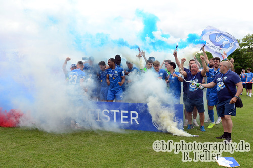 RSV Eintracht - SC Freital, Jubel nach dem Spiel, Meisterfeier und Aufstieg, Oberliga S&uuml;d, Saison 25/26, Fussball, 30.05.2026, Stahnsdorf, Foto: Benjamin Feller