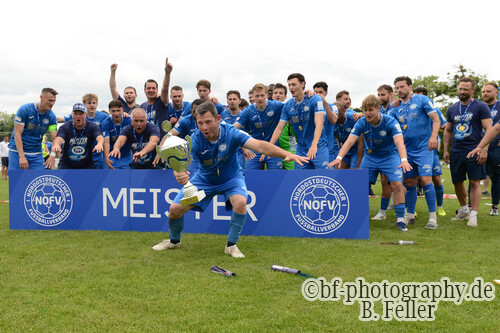 RSV Eintracht - SC Freital, Jubel nach dem Spiel, Meisterfeier und Aufstieg, Oberliga S&uuml;d, Saison 25/26, Fussball, 30.05.2026, Stahnsdorf, Foto: Benjamin Feller