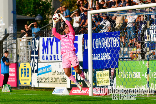 Maximus Babke (Babelsberg), SV Babelsberg 03 - FC Carl Zeiss Jena, Regionalliga Nordost, 2. Spieltag, Saison 26/27, Fussball, 31.07.2026, Potsdam, Foto: Benjamin Feller