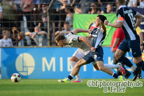 Maurice Hehne (l. Jena), Theo Ogbidi (r. Babelsberg), SV Babelsberg 03 - FC Carl Zeiss Jena, Regionalliga Nordost, 2. Spieltag, Saison 26/27, Fussball, 31.07.2026, Potsdam, Foto: Benjamin Feller Maurice Hehne (l. Jena), Theo Ogbidi (r. Babelsberg), SV Babelsberg 03 - FC Carl Zeiss Jena, Regionalliga Nordost, 2. Spieltag, Saison 26/27, Fussball, 31.07.2026, Potsdam, Foto: Benjamin Feller