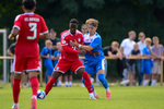 Chris Afanou (l. Bayern), Lukas Gallien (r. RSV), RSV Eintracht 1949 - FC Bayern M&uuml;nchen, A-Junioren DFB Pokal, 1. Runde, Saison 26/27, Fussball, 02.08.2026, Stahnsdorf, Foto: Benjamin Feller
