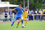 Dominik Kruska (l. RSV), Valentin Sponer (r. Plauen), RSV Eintracht 1949 - VFC Plauen, 28. Spieltag, Oberliga S&uuml;d, Saison 25/26, Fussball, 09.05.2026, Stahnsdorf, Foto: Benjamin Feller
