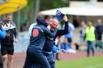 Mathias Steinborn (l.) und Patrick Hintze (Trainer r.) feiern die Meisterschaft, Jubel RSV, RSV Eintracht 1949 - VFC Plauen, 28. Spieltag, Oberliga S&uuml;d, Saison 25/26, Fussball, 09.05.2026, Stahnsdorf, Foto: Benjamin Feller