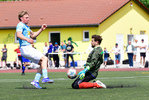 Lennart Claussen (l. Teltow), Daniel Bir (r. Schenkenhorst), United Teltow FC - SG Schenkenhorst, Kreisliga B, 26. SPieltag, Saison 25/26, 10.05.2026, Fussball, Teltow, Foto: Benjamin Feller