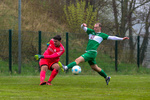 Sebastian Diehl (l. Geltow), Elias Kuhnert (r. Dallgow), SG Geltow - SV Dallgow 47, Kreisoberliga, 22. Spieltag, Saison 25/26, 12.04.2026, Fussball, Geltow, Foto: Benjamin Feller