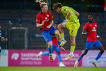 Oscar Capoano (l. RSV), Maximus Babke (Babelsberg), Babelsberg 03 - RSV Eintracht 1949, Regionalliga Nordost, 5. Spieltag, Saison 26/27, Fussball, 14.08.2026, Potsdam, Foto: Benjamin Feller