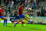 Endi Jupolli (l. RSV), Maximus Babke (r. Babelsberg), Babelsberg 03 - RSV Eintracht 1949, Regionalliga Nordost, 5. Spieltag, Saison 26/27, Fussball, 14.08.2026, Potsdam, Foto: Benjamin Feller