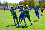 Jannis Stenzel (l. Dallgow), Filip Ahlers (m. RSV), Len Becker (r. Dallgow), RSV Eintracht 1949 U23 - SV Dallgow 47, Kreisoberliga, 24. Spieltag, Saison 25/26, 26.04.2026, Fussball,Stahnsdorf, Foto: Benjamin Feller