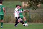 Leon Becker (l. Geltow), Luis Lilienthal (r. Dallgow), SG Geltow - SV Dallgow 47, 1. Spieltag, Kreisoberliga Havelland, Saison 26/27, Fussball, 29.08.2026, Geltow, Foto: Benjamin Feller