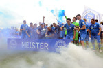 RSV Eintracht - SC Freital, Jubel nach dem Spiel, Meisterfeier und Aufstieg, Oberliga S&uuml;d, Saison 25/26, Fussball, 30.05.2026, Stahnsdorf, Foto: Benjamin Feller