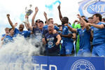 RSV Eintracht - SC Freital, Jubel nach dem Spiel, Meisterfeier und Aufstieg, Oberliga S&uuml;d, Saison 25/26, Fussball, 30.05.2026, Stahnsdorf, Foto: Benjamin Feller