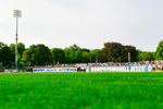 Fans von Babelsberg und Jena vor dem Spiel mit Plakaten f&uuml;r die Aufstiegsreform, SV Babelsberg 03 - FC Carl Zeiss Jena, Regionalliga Nordost, 2. Spieltag, Saison 26/27, Fussball, 31.07.2026, Potsdam, Foto: Benjamin Feller
